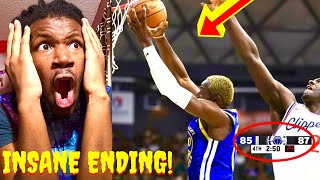 THESE LAST 2 MINUTES WAS INSANITY CLIPPERS VS WARRIORS PRESEASON HIGHLIGHTS REACTION 2024 [upl. by Rehpotirhc]