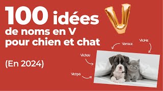 Les meilleurs noms en V pour chiens et chats année 2024 [upl. by Yhtur]