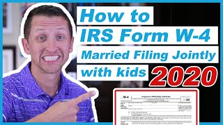 How to fill out IRS form w 4 2020 Married Filing Jointly [upl. by Aihseuqram]