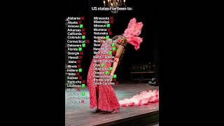 50 States Of Burlesque  My US Travel Showgirl Travel List [upl. by Panthea]