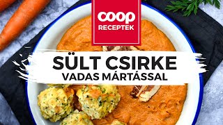 Sült csirke vadas mártással és zsemlegombóccal  recept [upl. by Ecinad]