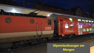 Dornbirn Bahnhof Rh1144 Alpenstaubsauger am Morgen [upl. by Daahsar]