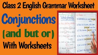 Conjunctions  Conjunctions Worksheets for Class1 amp 2  And But Or  English Grammer Worksheets [upl. by Utta510]