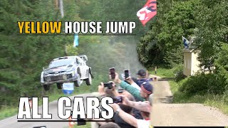 WRC Rally Finland 2024 SS13 Ouninpohja Yellow House Jump ALL CARS [upl. by Garin]