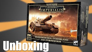 Unboxing Solar Auxilia Shadowswords Stormblades and Stormswords Legions Imperialis [upl. by Cacilie]