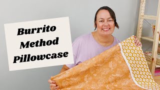 Super Easy Burrito Pillowcase with French Seams Tutorial  Learn to Sew  Sewing for Beginners [upl. by Eillam]