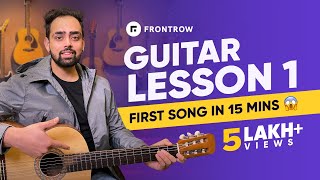 Guitar Lesson 1  Playing 2 Most Easiest Chords 🎸 Guitar Lessons for Beginners  FrontRow [upl. by Acir]