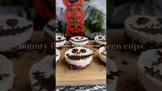 Nightmare before Christmas cups that taste like a bounty bar 🍫🥥 healthy vegan recipe for Halloween [upl. by Ianteen]