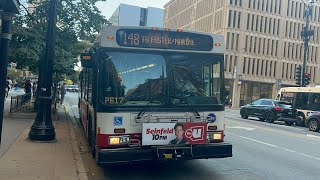 CTA Bus 148 ClarendonMichigan Express From Harrison To Irving Park CTA New Flyer D40LF 2008 1900 [upl. by Akiram]