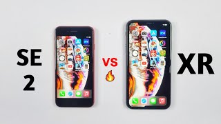 iPhone XR Vs iPhone SE 2020  iOS 166 SPEED TEST [upl. by Kinom]