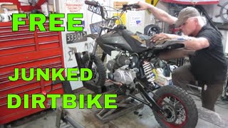 Busted up 110cc Dirt Bike Can We Save It pt 2 of 2 [upl. by Alexei422]