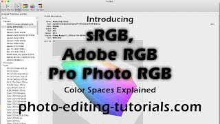 The Basics of Digital Photography sRGB Adobe RGB and ProPhoto RGB [upl. by Enovi563]