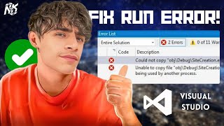 Fix Error Could not Copy quotobj\Debug\nameexe to bin\Debug\nameexe In visual Studio Program Run [upl. by Ainoval]