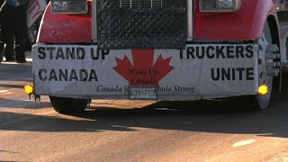 Canadian truckers protesting vaccine mandate [upl. by Nealah]