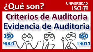 ISO 190112018 ¿Qué es un criterio de auditoria ¿Qué es una evidencia de auditoria ISO 90012015 [upl. by Harrie914]