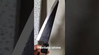 Moritaka Ishime 150mm Honesuki Aogami2 abd carbon steel cladding [upl. by Einahpehs]