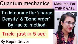 Quantum mechanics charge density amp bond order by Huckel method 28 [upl. by Niltag]