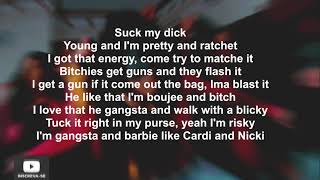 Rella Gz  Gangsta Barbie Lyric Video letra paroles lyric [upl. by Arlee]