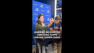 Garbiñe Muguruza Rips Topps Chrome Tennis  Shorts [upl. by Ulrike11]