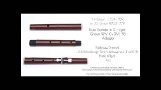 KHGraun 1704—1759 or JG Graun 1703—1771 Flute Sonata in D major Graun WV CvXVII75Adagio [upl. by Valerio749]