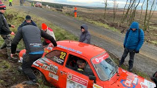 2023 Roger Albert Clark RAC Rally adventure Feat Car 32 and its recovery from a Kielder ditch [upl. by Aynod]