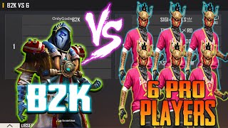 B2K BORN2KILL VS 6 PRO SEASON 2 PLAYERS  ROOM AFTER UPDATE 1VS6 AWM GOD VS HIPHOP PLAYERS [upl. by Akenom]