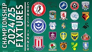 EFL CHAMPIONSHIP 202425 FIXTURE LIST RELEASE WATCHALONG [upl. by Aihsas284]