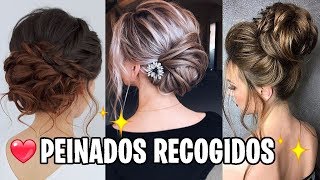 PEINADOS RECOGIDOS FÁCILES Y ELEGANTES PARA CABELLO LARGO Y CORTO 2018 [upl. by Eaneg]