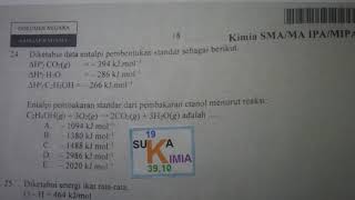 Entalpi Pembakaran Termokimia Pembahasan UN Kimia SMA Tahun 2018 [upl. by Jansen]