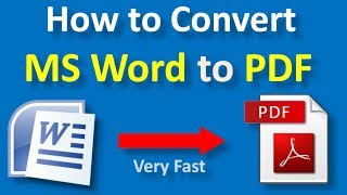 How to convert MS Word file to PDF  MS word to PDf File in Hindi [upl. by Auos]