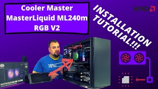 How to Install a Cooler Master Masterliquid ML240L v2 RGB on Ryzen 7 [upl. by Ailb211]