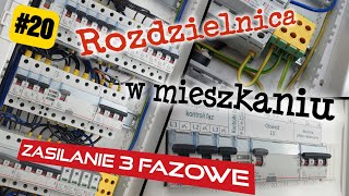 Rozdzielnica 20 Jak podłączyć rozdzielnicę w mieszkaniu przy zasilaniu 3 fazowym [upl. by Eirak]