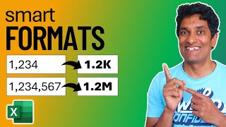 Auto Format Excel numbers in thousands  millions  billions  2 TRICKS💡 [upl. by Ailedua]