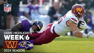 Washington Commanders vs Baltimore Ravens Game Highlights  NFL 2024 Season Week 6 [upl. by Haelak547]