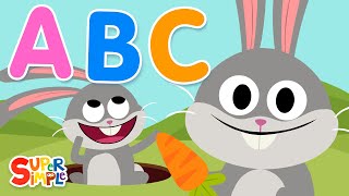 ABC Hop  Hop Along Alphabet Songs For Kids  Super Simple Songs [upl. by Aw]