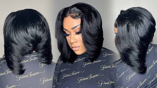 Wig Where Quick Weave Lace Closure Bob Quick Weave  Beginner Friendly DETAILED [upl. by Masera]