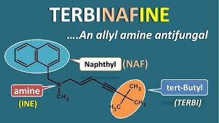 Terbinafine  An allyl amine antifungal agent  Mechanism and uses [upl. by Bully]