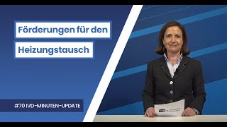 Das IVDMinutenUpdate zu Förderungen zum Austausch von Heizungsanlagen amp kostenlosen Webinar [upl. by Aropizt]