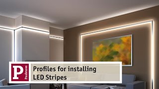 Aluminium profiles for indirect lighting by LED Strips  very easy to assemble [upl. by Tybald]