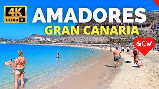 AMADORES Gran Canaria Beach Walk Spain 4K  Canary Islands [upl. by Nisay]