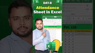 Attendance Sheet in Excel  Countif Formulas  How to Count Persent in Excel excel exceltips [upl. by Sanoy]