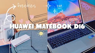 HUAWEI Matebook D16 2022 Intel i7 12th Gen  Freebies Unboxing [upl. by Faulkner]