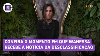 BBB 24 Confira o momento em que Wanessa recebe a notícia da desclassificação [upl. by Cathee]