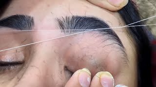 Eyebrow Threading Tutorial for Beginners  Lashes Beauty Parlour [upl. by Odlabu648]