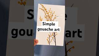 Simple gouache art gouachepainting gouacheonpaper [upl. by Oribel]