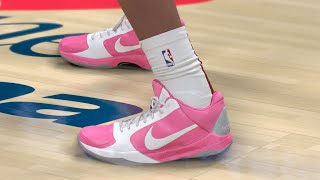 NBA 2K24 NextGen Shoe Creator Nike Kobe 5 Think Pink [upl. by Harima136]