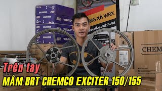 Trên tay mâm BRT  Chemco dành cho Exciter 150 amp 155 VVA  size mâm  cân nặng  cảm nhận hiệu năng [upl. by Licko]