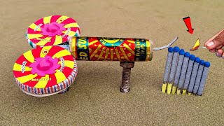 Diwali 2 Chakri And Rocket Combo Vs Matchstick Chain Reaction Domino  Crackers Amazing Experiment😱 [upl. by Leumel698]