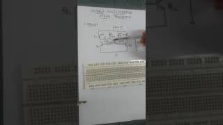 Astable multivibrator circuit using transistors connection on breadboard and its output [upl. by Yelnahs655]