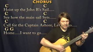 Sloop John B Traditional Strum Guitar Cover Lesson in C Major with ChordsLyrics  Slow [upl. by Tollmann700]